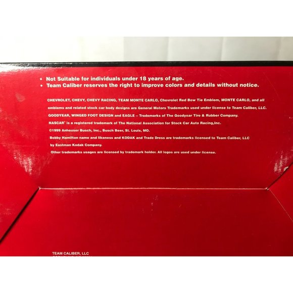 Nascar Model Team Caliber 1999 Monte Carlo # 4 Kodak Advantix Bobby Hamilton - Picture 6 of 11